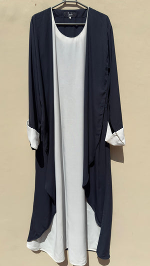 Blue and White Abaya